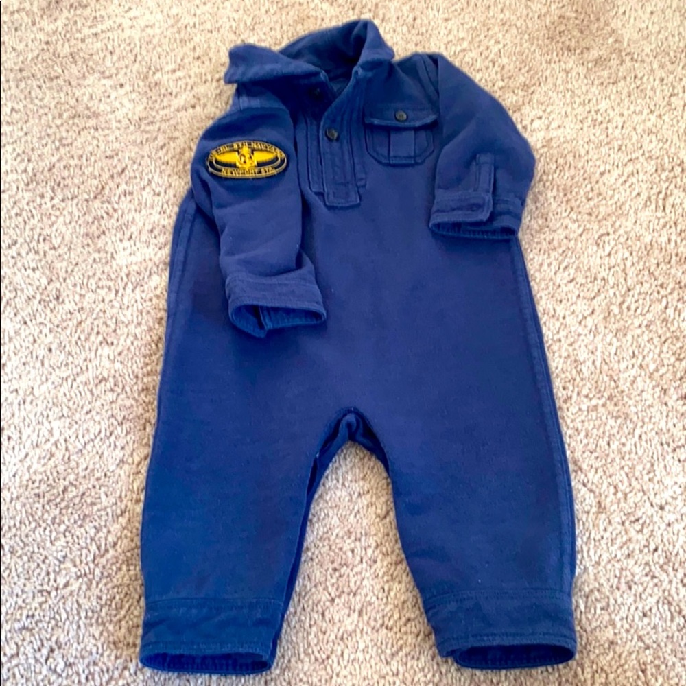 Ralph Lauren long sleeved navy romper